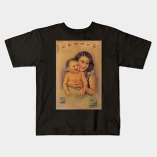 1920s Chinese Lactogen Advertisement  of Mother and Child Kids T-Shirt